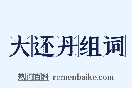 大还丹组词是什么意思的图片